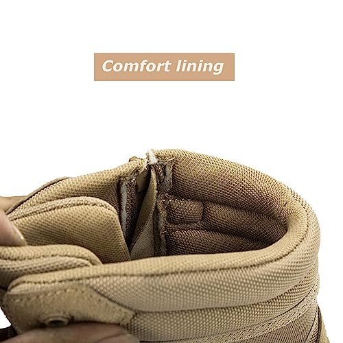 Kervaky Men's Tactical Boots, side zipper, easy to wear, outdoor, work, military boot, tactical boots for men3