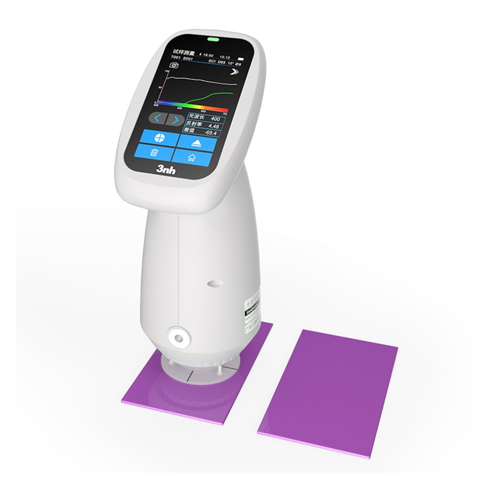 Spektrometer, 3nh Digitales Daten-Farbspektrophotometer, Tragbares Handkolorimeter Aus Edelstahl For Die Laboranalyse, LED-Anzeige