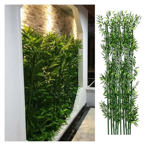 Bambú Árboles Artificiales Al Aire Libre Plantas Artificiales Bambú Resistente Uv 3 5 6 6.5ft, Tallos De Bambú Falsos Con Hojas, Árbol De Simulación Faux Decoración Pantalla De Privacidad(1.8m/5.9ft T