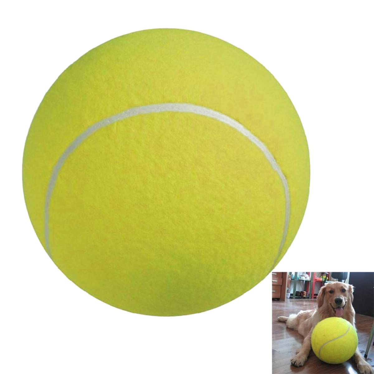 POPETPOP 2pezzi Palla Da Tennis Gigante Palla Gonfiabile Per Esterno Giocattolo in Gomma Per Animali Domestici Con Ago Gas Incluso