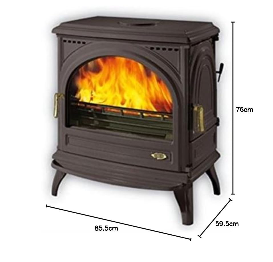 Godin - 366101 - Poêle à bois fonte émaillé 12.5kw anthracite CARVIN