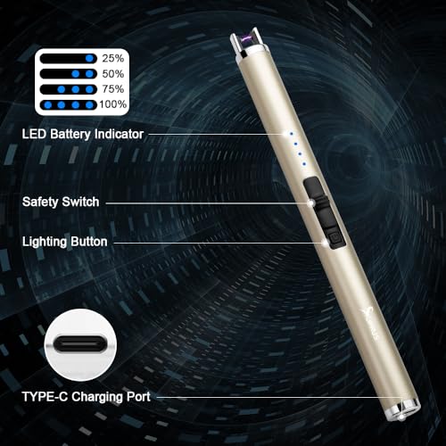 Encendedor eléctrico SUPRUS tipo vela recargable USB miniatura 2