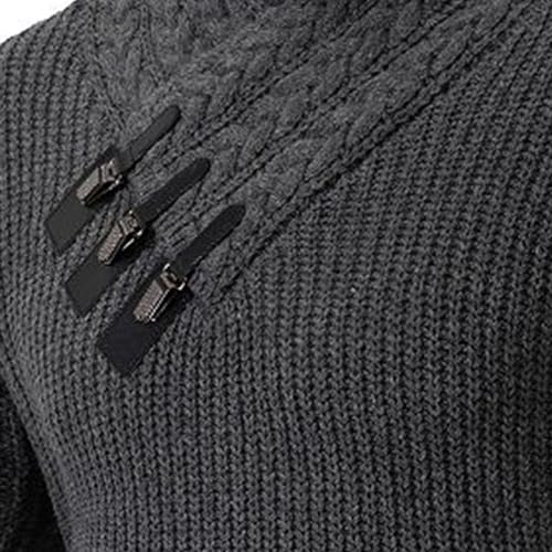 Mens Shawl Knitted Pullover Long Sleeve Casual Male Knits Sweaters Slim Fit Knit Turtleneck Sweater4