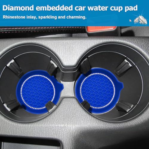 Juego de 4 posavasos de silicona para carro, azul miniatura 6