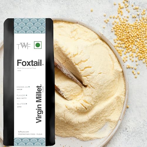 Image of TWF Foxtail Flour | 500gm | Stone Ground | Not Pulverized | Kakum /Kangni Atta | Naturally Gluten-Free | Virgin - Nutrient Rich