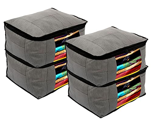 Kuber Industries Non-Woven Lining Print Saree Organizer|Wardrobe ...
