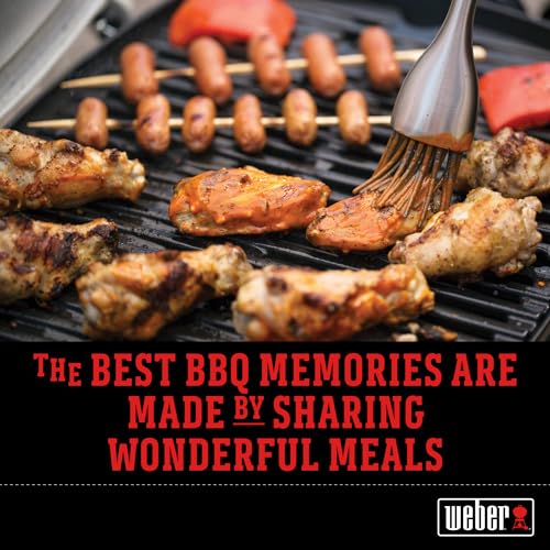 Weber Doppelspiesse Set (30 cm lang), 8 Stück, ideal zum Fixieren von Garnelen, Gemüse oder Fleisch, einfaches Wenden des Grillguts, spühlmaschinenfest - Silber (6320)