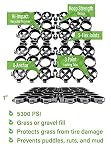 TRUEGRID ECO (głębokość 2,5 cm) przepuszczalne kostki brukowe, (DIY) podjazd w ciągu dnia, patio, podkładka do kampera, trawa i żwir (18-pak, 72 Sf)