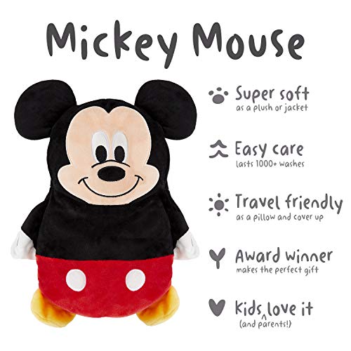 Cubcoats Mickey Mouse 2 in 1 Transforming Hoodie and Soft Plushie, Red and Black3
