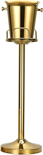 Champagne Bucket with Stand,Ice Bucket with Stand Stainless Steel Bucket