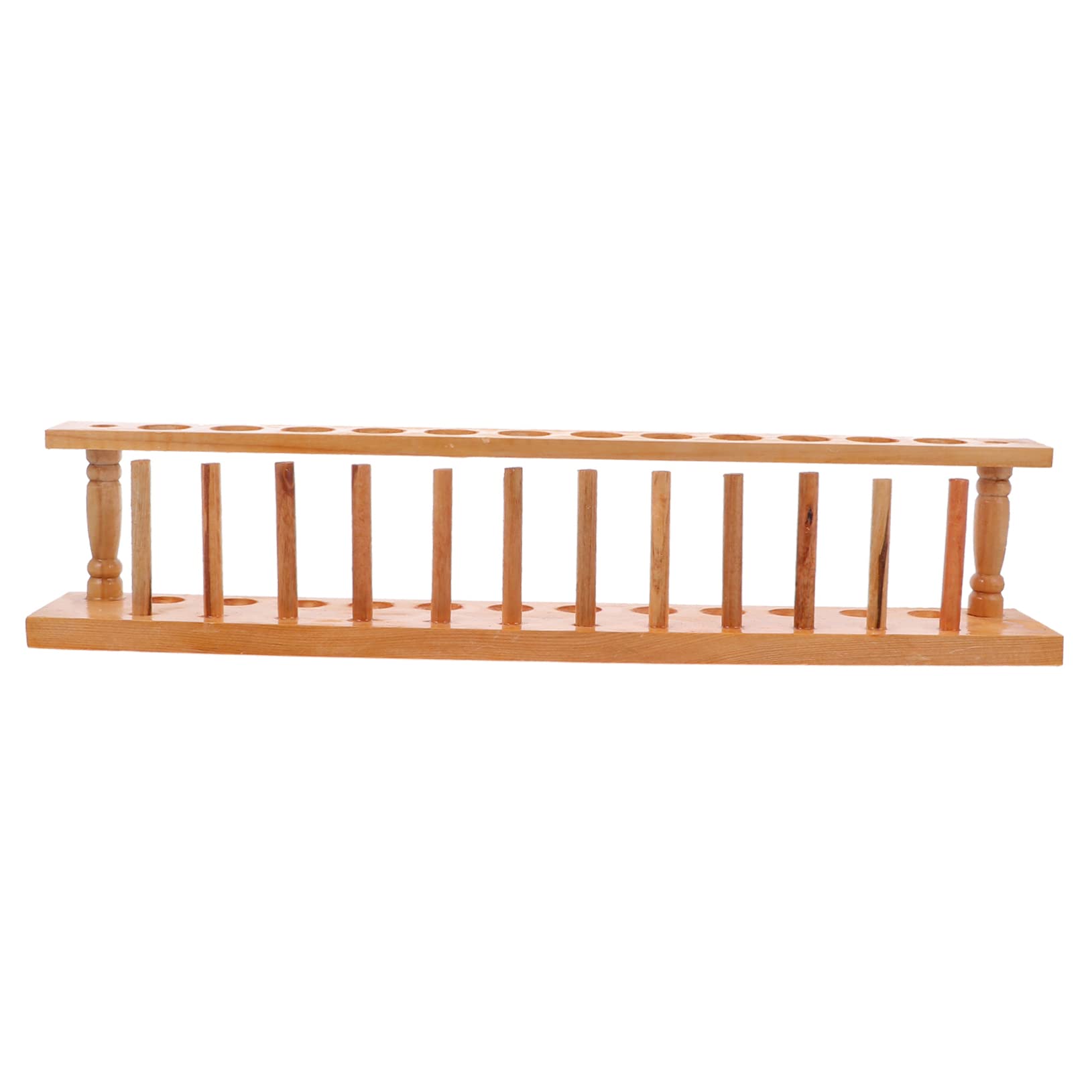 ULTECHNOVO Supporto per Provette in Legno Naturale, Porta Tubi da Laboratorio 12 Fori, Organizzatore Stabile e Riutilizzabile per Uso Scolastico e Scientifico