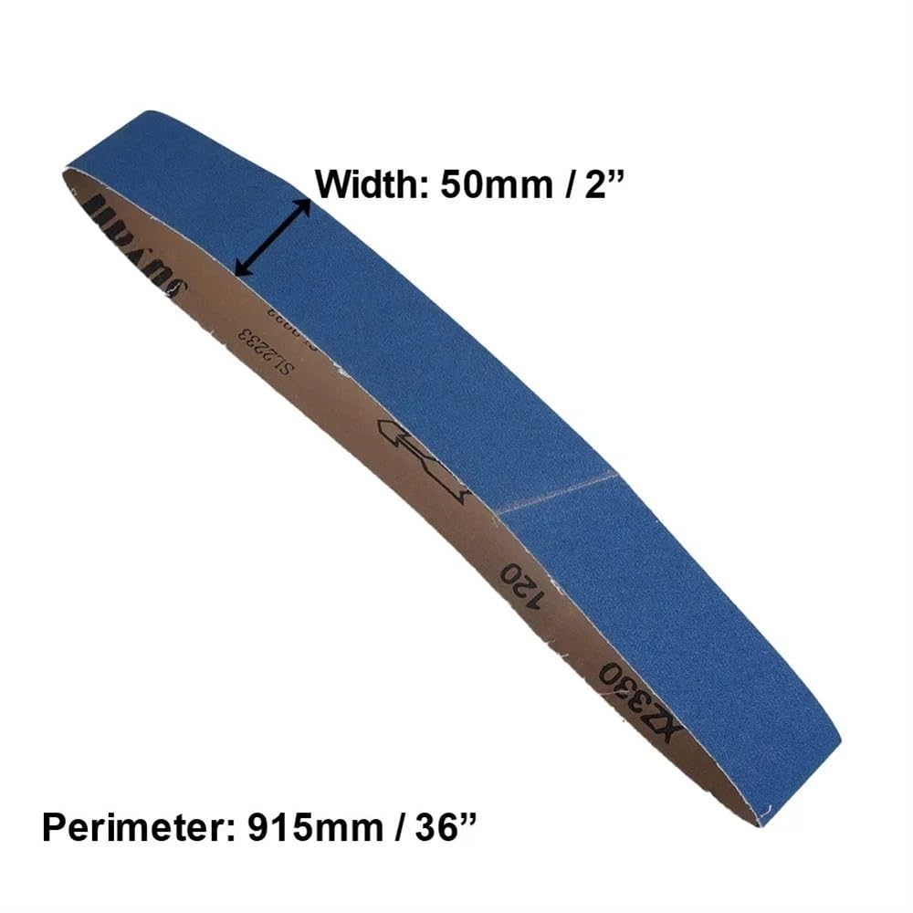 Szlifierka taśmowa, Pasy ścierne cyrkonowo-korundowe, gradacja 40-120, 36 * 2 cale, polerujący pas szlifierski, 1 szt(60)