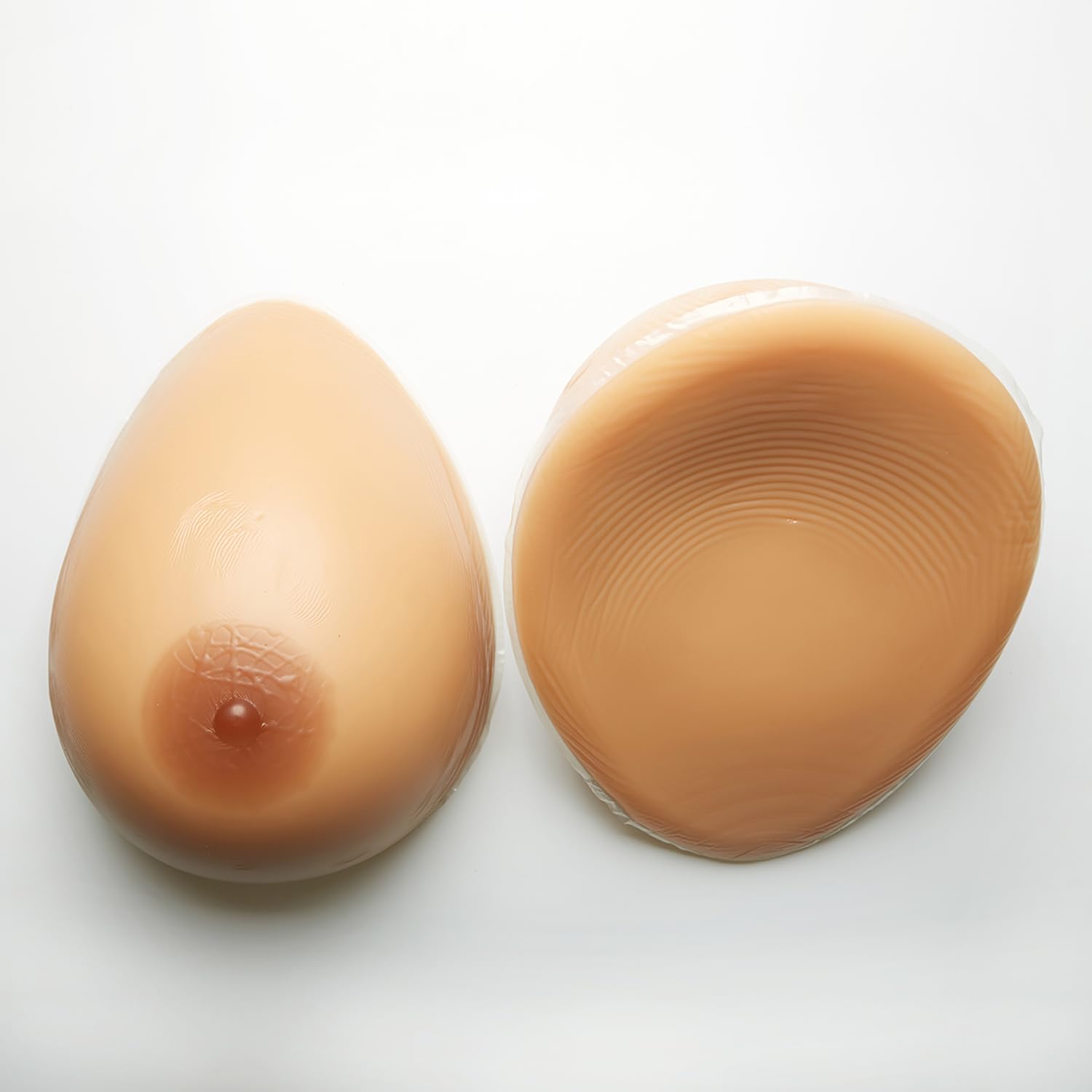 Autoadhesivo Pecho Falso Copa B - I Modelo de Mama de Silicona Dar Mastectomía Travesti Prótesis Transexuales Juego de Roles(EE Cup, Suntan)