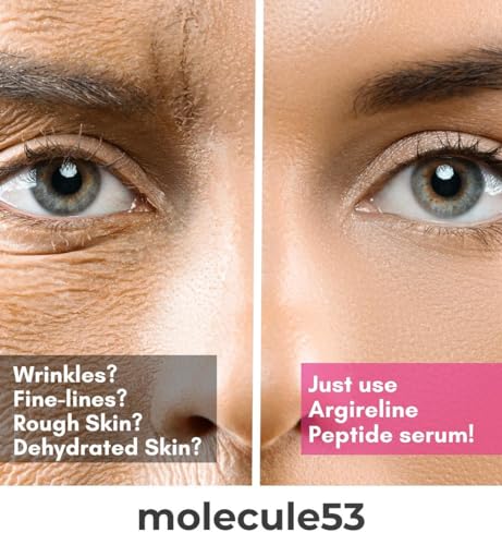 Image of Argireline 10% Peptide Serum - Anti aging peptide serum for wrinkles & fine-lines | Reduces signs of aging | Anti wrinkle | Molecule 53 | 30ml