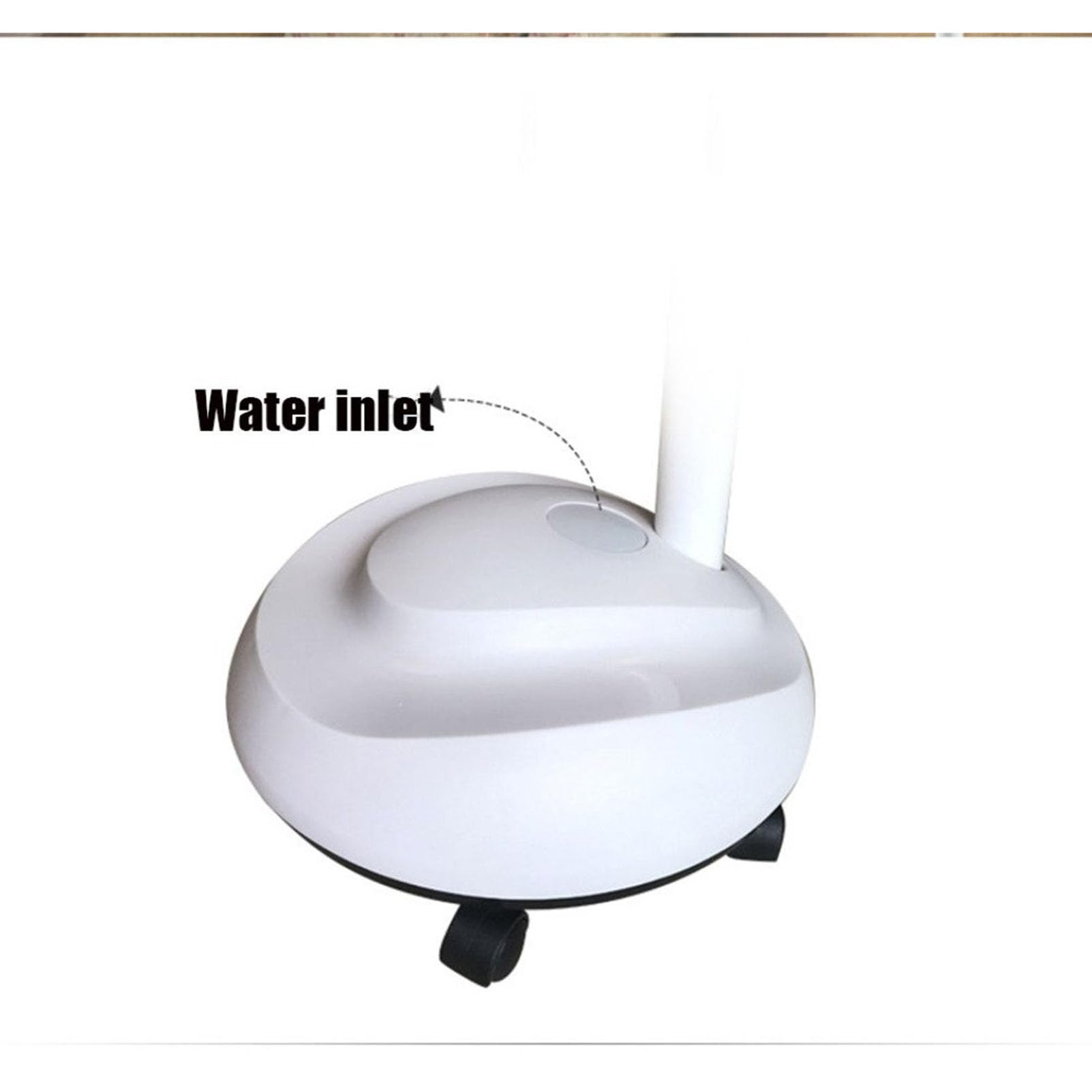 Lampada con lente d'ingrandimento di bellezza, luce fredda a LED, luce cosmetica di bellezza rotante con lente d'ingrandimento Lampada con lente d'ingrandimento da terra su ruote per la bellezza