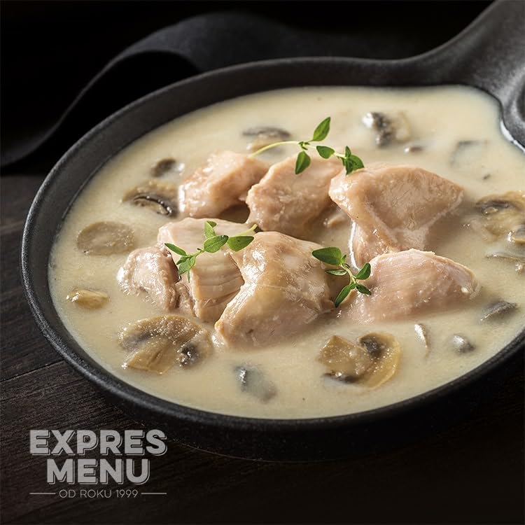 EXPRES MENU | Hähnchen mit Champignons in Sahnesoße für ein leckeres und gesundes Esserlebnis | 1 Portion