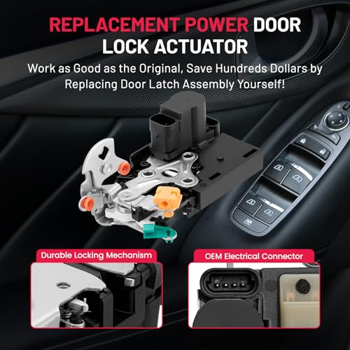 Image of SYERAL Front Left Driver Side Door Latch Lock Actuator Compatible with Chevrolet S10 1998-2003, Compatible with GMC Sonoma 1998-2003 Replaces 15066132, 16631171, 931260