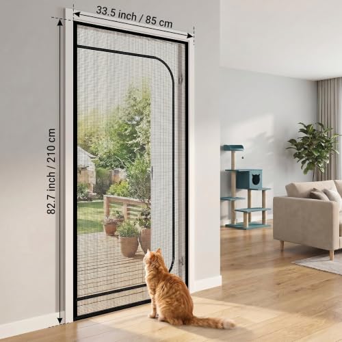 Cat Screen Door, Easy Zipper Tool-Free Washable Ventilated | Easy zipper access, Tool-free install, Washable, Ventilated, For home and garden - Image 4