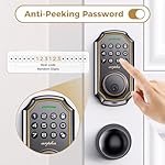 Keyless Entry Door Lock with 2 Door Knobs - App Control & Keypad Deadbolt Smart Locking, 100 User Codes, Anti-Peep Password, Auto Lock & One-Time Codes, Easy Install for Front Door Security (Bronze) - Image 5