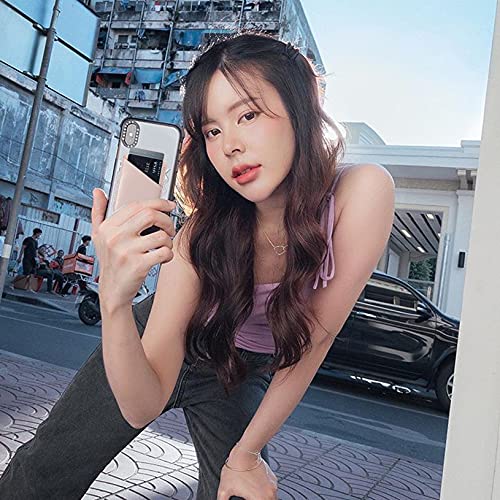 Phone Card Holder Cell Phone Stick On Phone Glitter Pu Leather Sleeve Credit For Iphone Samsung Most Smartphones (Pink) #TOP5
