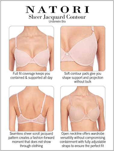 Natori Women's Jacquard Contour Underwire Bra, Café, 34B #TOP3