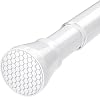 Tension Rod Extendable Curtain Poles 70-130 cm Tension Rods for Curtains Net Curtain Rods Extendable Shower Curtain Rod Telescopic Curtain Pole No Drilling Spring Tension Rod for Windows,Bathroom