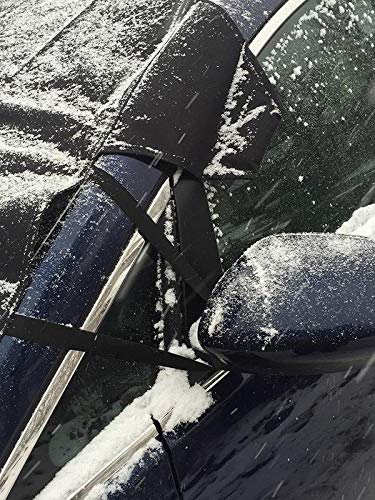 Motorup America Winshield Snow Cover and Sunshade Protector Fits Select Vehicles Car Truck Van SUV - Thumbnail 4