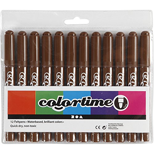 Colortime feutres à encre à eau avec pointe bloquée