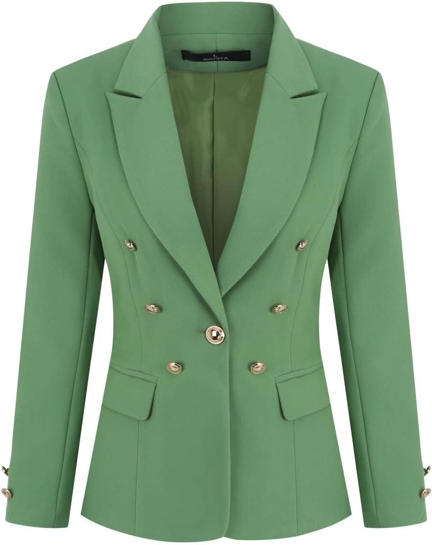 YUNCLOS Women's 2 Pieces Vintage Office Lady Suit Set 1 Button Blazer and Suit Pants