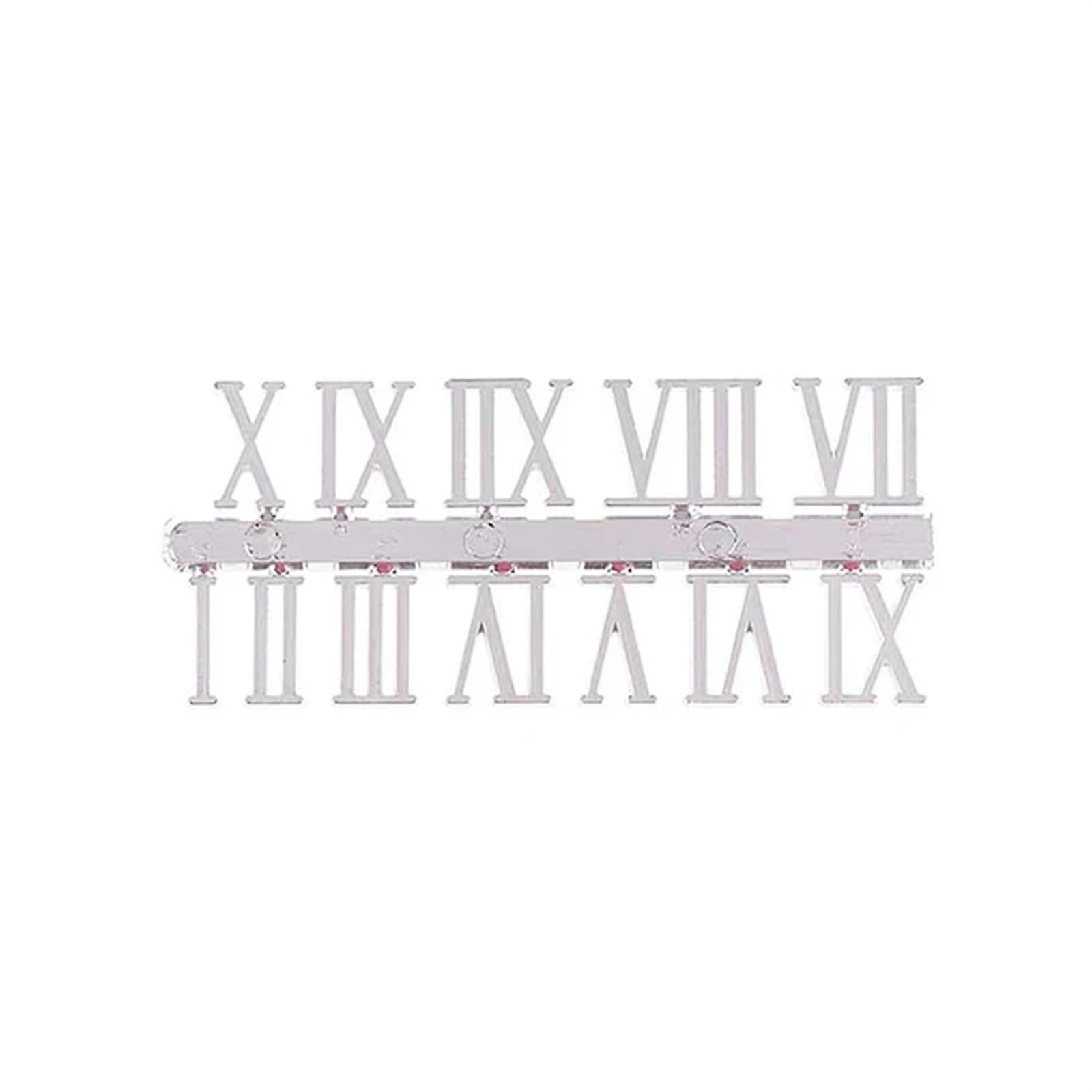 VFDVSWZSA Stylish wall clock, Replacement Numbers Removable Art Decal Sticker Home Decor(Sliver Roman Numeral)