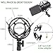 Microphone Shock Mount with Pop Filter, Mic Anti-Vibration Suspension Shock Mount Holder Clip for Diameter 46mm-51mm Microphone