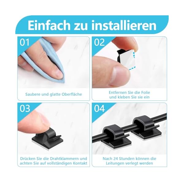 Kabelhalter Selbstklebend – Bild 5