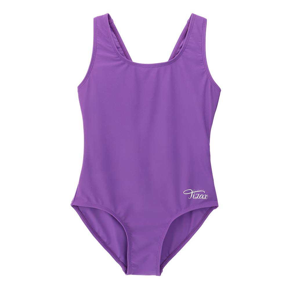 Maillot Anti UV de Bain Une Pièce Fille Maillot de Bikini Athlétique Racerback pour Enfant Sangle épaisse