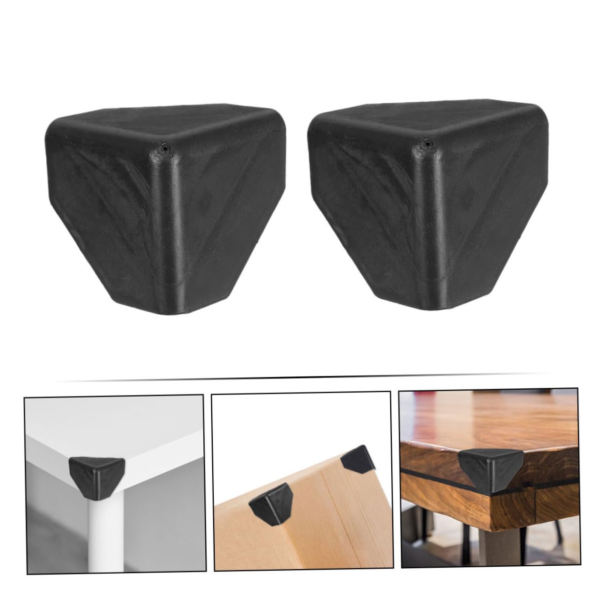 Protecteurs D’angle de Table 100 Pièces Pp Noir Anti-chocs