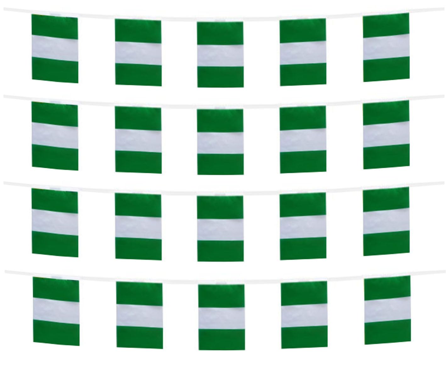 FFILL 20 Feet 20 Flags Nigerian Banner Flag String, Nigeria Mini Flag Small Banner, for Party, Shops and Bars Decorations, And International Day Celebrations.African Country-Themed Flags -30 Countries