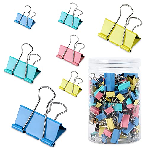 Pinces à papier assorties lot de 150 pour regrouper les notes et éviter les feuilles volantes