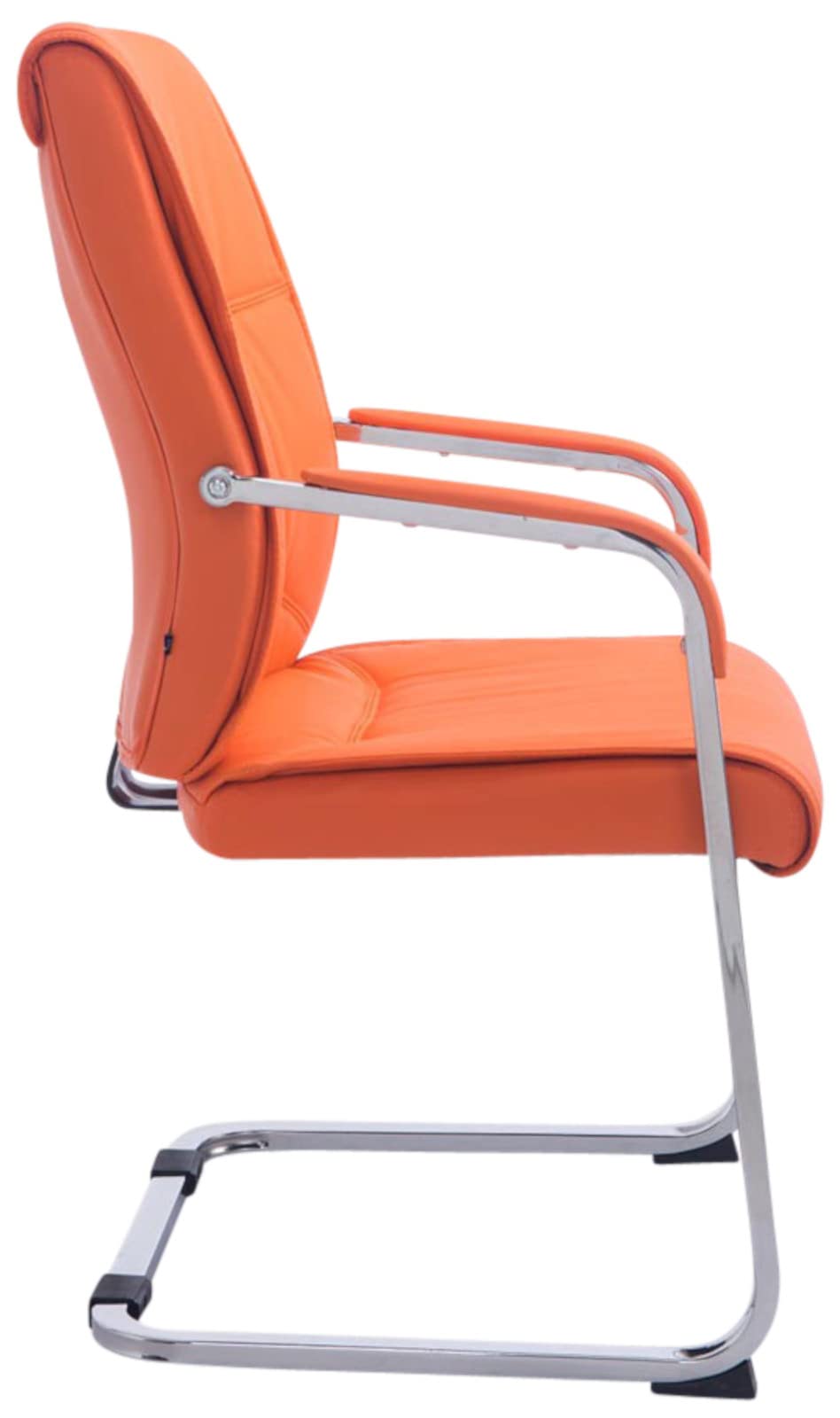 CLP Set Di 2 Sedie Da Conferenza A Sbalzo XXL Anubis Con Rivestimento In Similpelle I Easy Care Con Braccioli, Colore:arancione