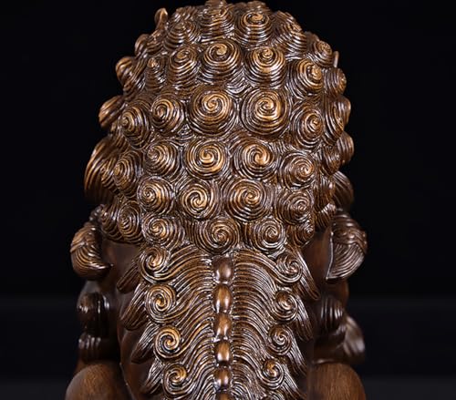 Estatuas guardianes Fu Foo Dogs grandes de resina miniatura 4