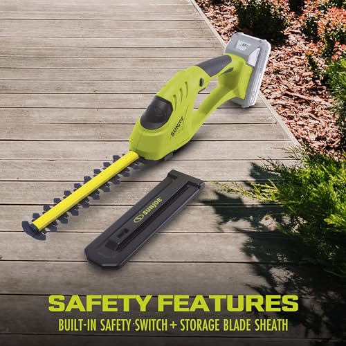 Image of Sun Joe 24V-SSEG-LTE 24-Volt Cordless Handheld Shrubber + Trimmer, Kit (w / 2.0 Ah Battery + Quick Charger), 12 x 4 x 4 inches