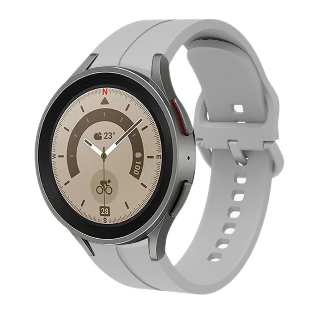 BtreeCompatible with Galaxy Watch 5 Bands,Galaxy Watch 6 Classic strap,20mm Soft Quickfit Silicone Replacement Sport Wristbands for Galaxy Watch 6 Band 40mm 44mm/4/Garmin Forerunner 245 SmartWatch