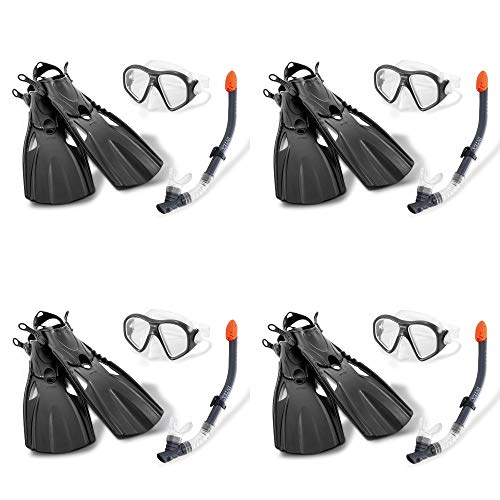 Intex Reef Rider Swim Diving Goggle Mask Snorkeling Set, 14 To Adult (4 Pack) #TOP14