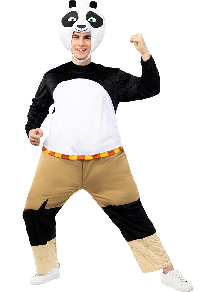 Funidelia Funidelia | Kung Fu Panda Costume for Men and Women Cartoons, Movies & Series - Adult Costume and Fun Accessories for Parties, Carnival and Halloween - One Size