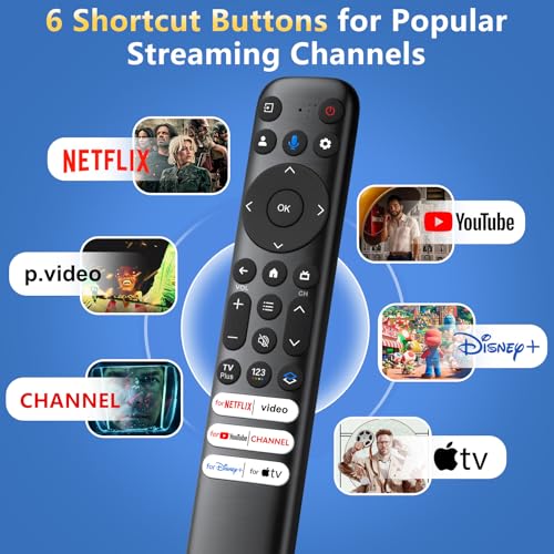 undefined Voice Remote for TCL-Google-TV-Remote Control Replacement,RC813 Compatible with TCL Smart TVs QM8/QM7/S5/S4/S3/Q7/Q6/Q5 Series with Voice Function の商品画像 4