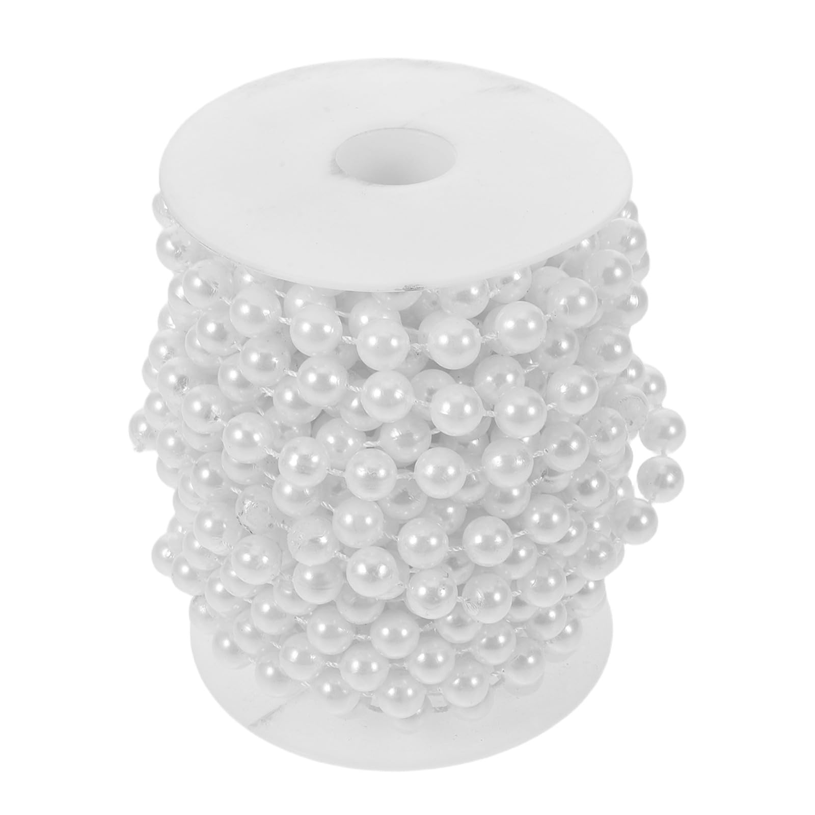 Beaupretty 4 Rollos Cadena de Cuentas de Perlas Artificiales DIY de 10mm y