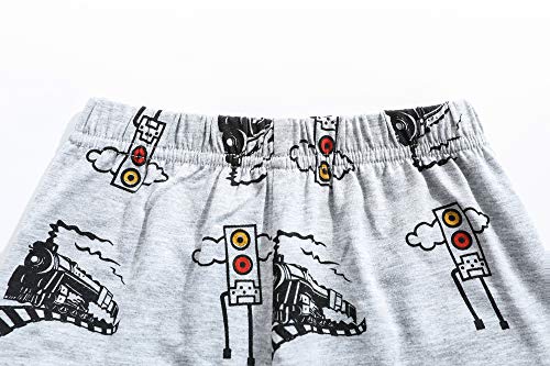 Little Hand Boys Novelty Pajamas Train Sleepwear Summer Clothes Shirt Pant Sets For Size 6T Kids #TOP5