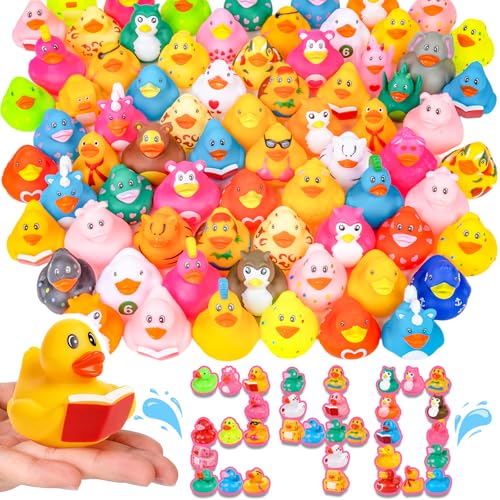 VISRIE 240 Pack Rubber Ducks in Bulk 2.3 Inch Duck for Jeeps Ducking Bulk Ducks for Bath Time Summer Pool Toys Birthday Gifts Party Favors