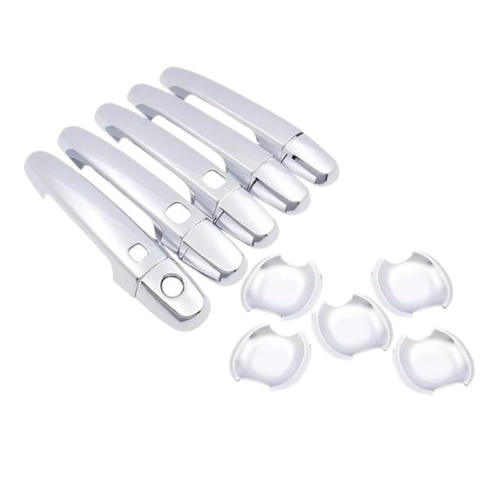 Atgcbcauf Handlebowl No Button Chrome Car Door Handle Cover Trim Cap For Toyota Rav4 Xa30 2006 2007 2008 2009 2010 2011 2012 Car Exterior Door Handles