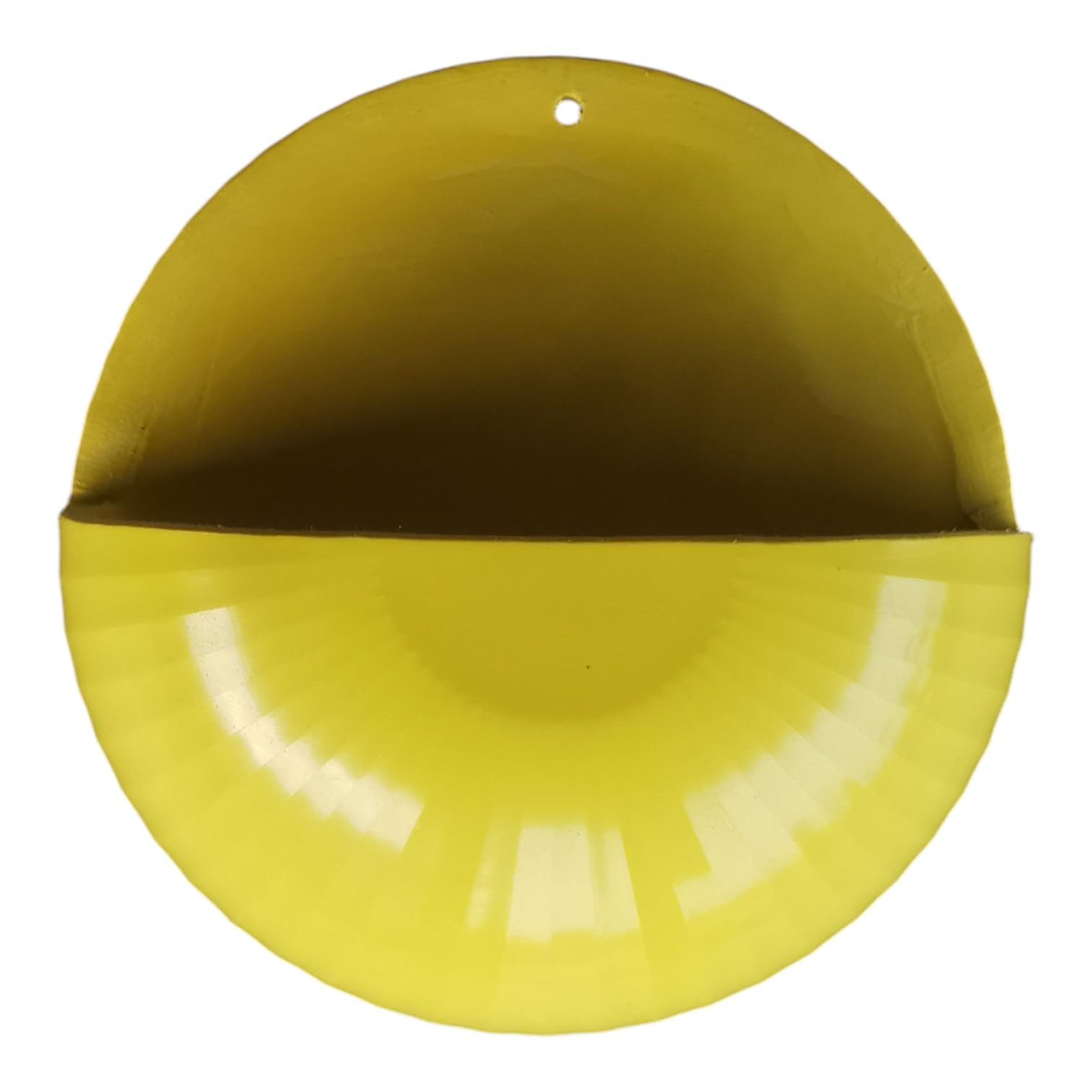NEER Half Round Wall Hanging Planter 20 cm | Premium Plastic Vertical Garden Pot for Home, Balcony & Office | Lightweight Indoor Outdoor Wall Decor Planter (1, Yellow)-image-32