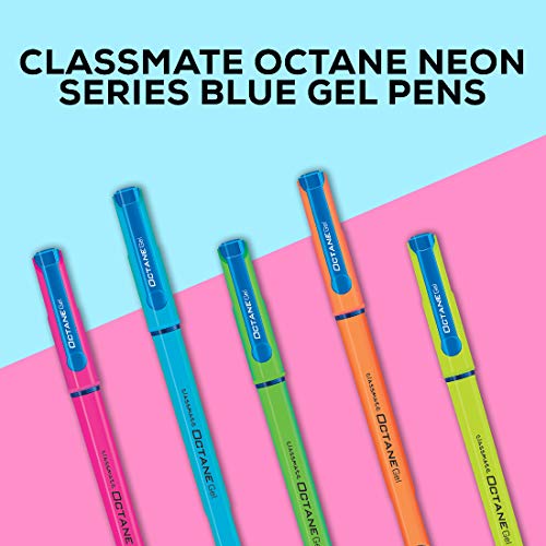 Image of Classmate Pulse 6 Spiral Notebook - 240 mm x 180 mm, Soft Cover, 300 Pages, Unruled Octane Neon, Pack of 5