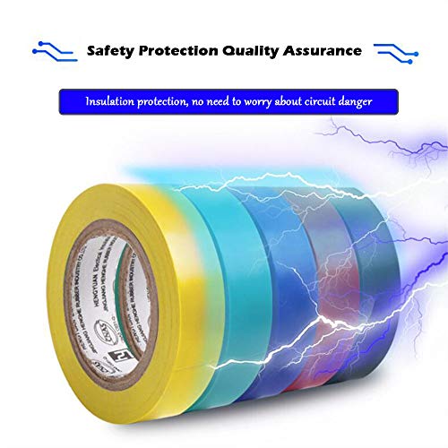 Image of Color Wear-Resistant Lead-Free Electrical Insulation Electrical Tape PVC Fame Retardant Strong Electrical Tape 11 Meters